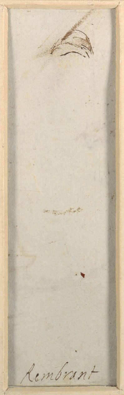 伦勃朗》，约1650-52年（纸上笔墨）。 作者 (attr. to) 伦勃朗·哈门兹。范瑞恩
