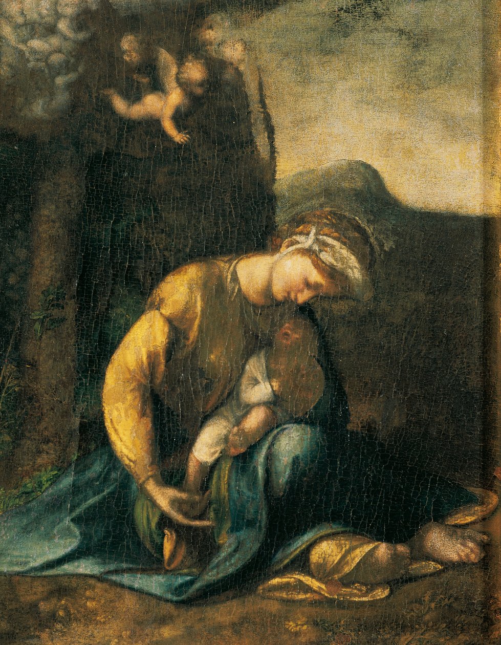 《吉普赛女孩》，安东尼奥·阿莱格里（Antonio Allegri，又名 Correggio，1489 年 - 约 1534 年）创作，木板油画，49x37 厘米 作者 （c.1489-1534）科雷乔