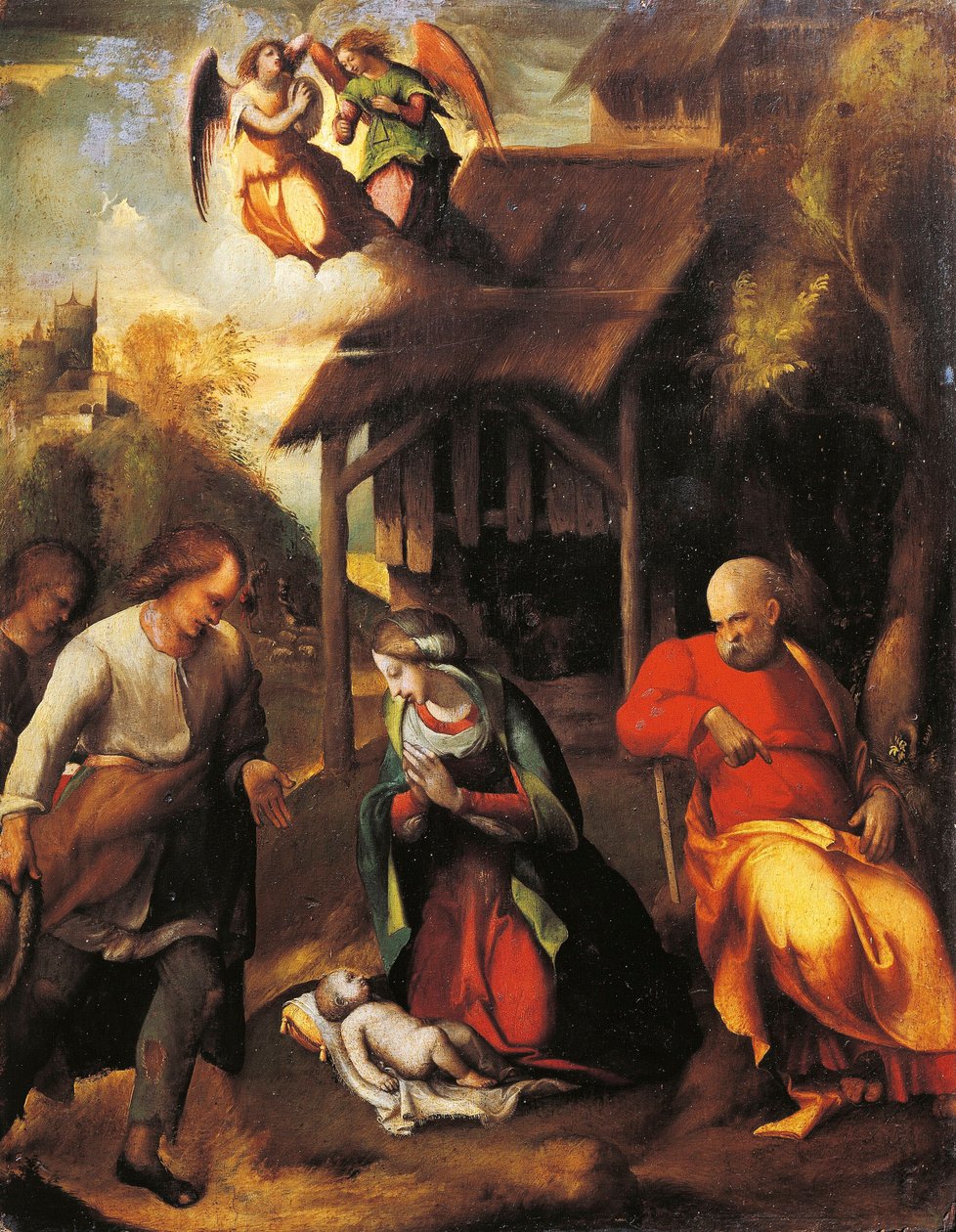牧羊人的崇拜（绘画 作者 (c.1489-1534) 科雷焦