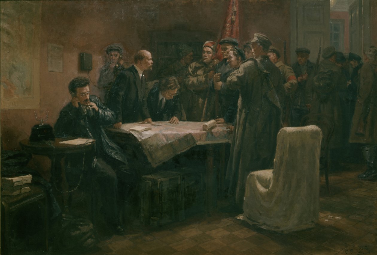 1917年10月25日，S，P，Viktorov袭击之前。 作者 不明