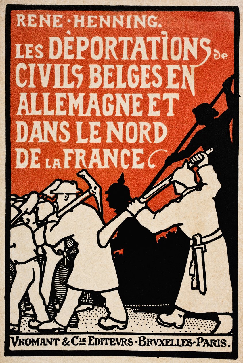 由Rene Henning在德国和法国北部驱逐比利时平民的封面，由Vromant et Cie出版，布鲁塞尔 - 巴黎，1919年 作者 不明