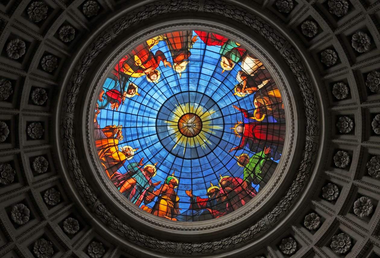 与窗口的圆顶描述五旬节，Chapelle Royale，Dreux，法国的奥秘 作者 不明