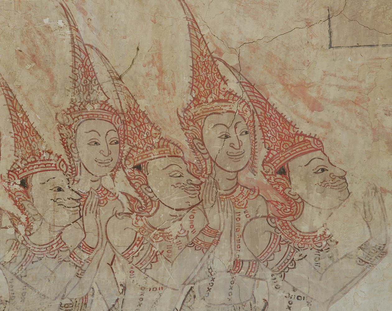 壁画细节，Wat Compuwek，Nonthaburi 作者 不明
