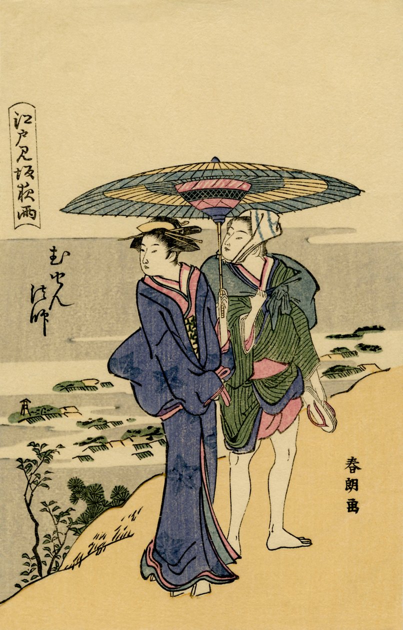 江户（东京）外的日本夫妇 作者 不明