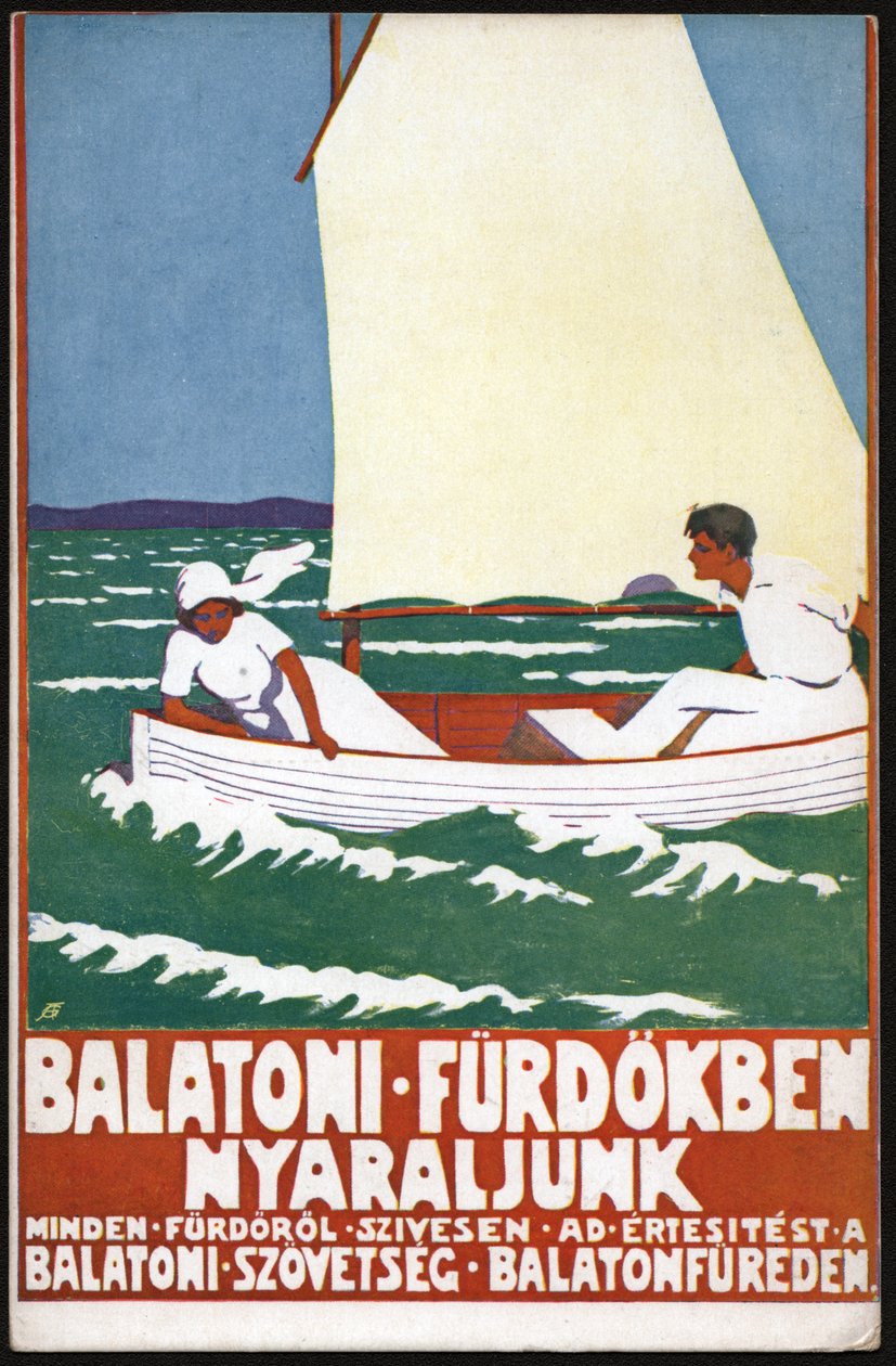 Lac Balaton。巴拉顿湖。 作者 不明