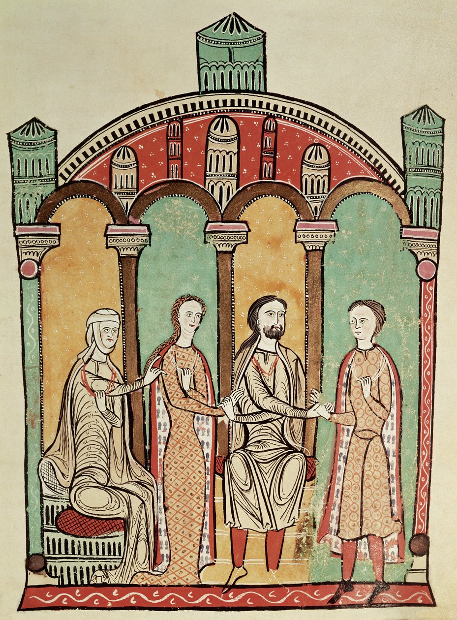 Liber Feudorum：婚姻现场（Anon），12世纪的西班牙语学校 作者 不明