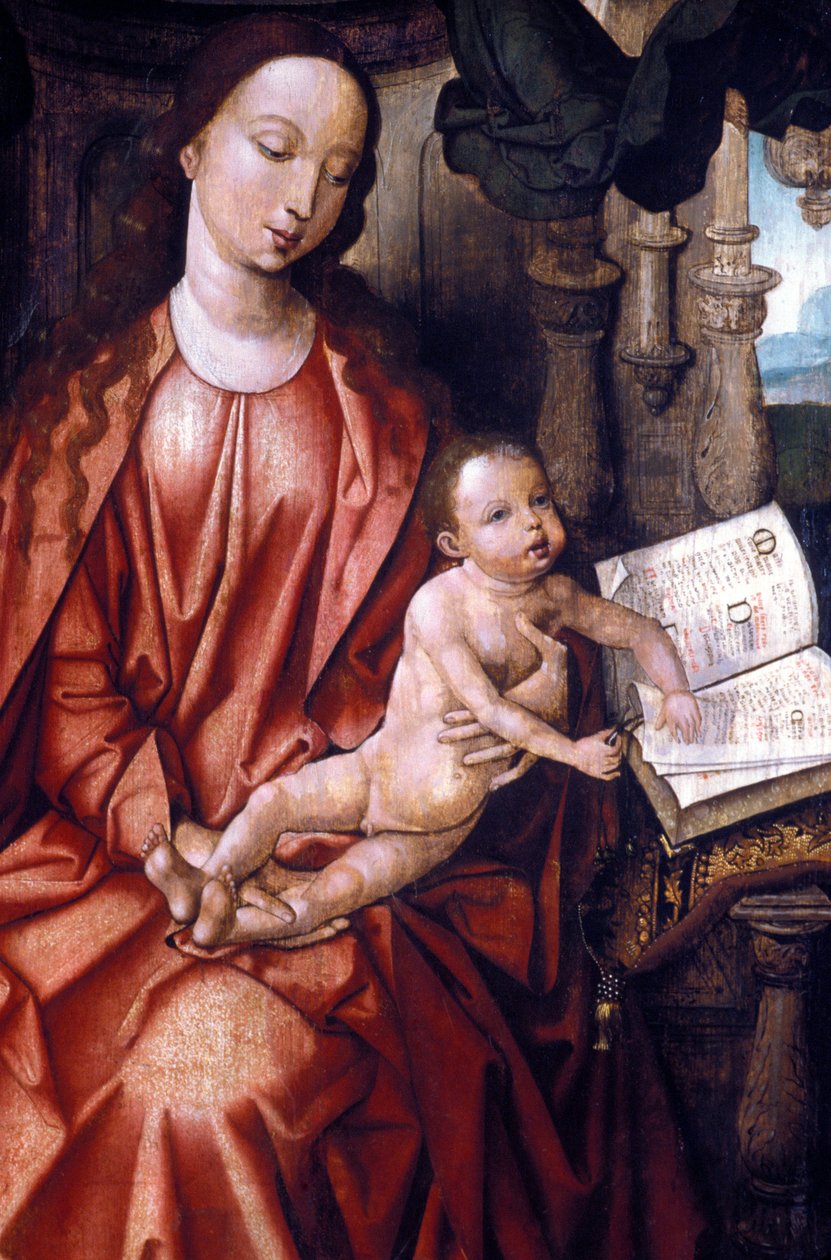 Loire Atlantique N * 132  -  Nantes  -  Musee Dobree  - “”The Virgin and Child“ - 佛兰德斯绘画 -  15世纪。 作者 不明