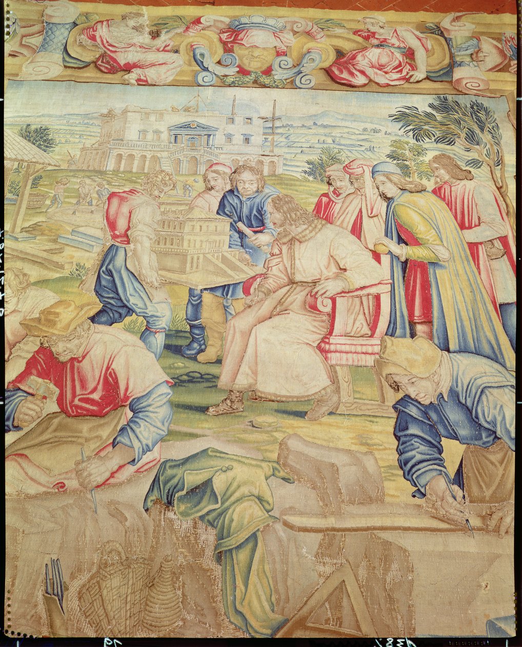洛伦佐·梅迪奇（Lorenzo Medici）（1449-92）和朱利亚诺·达·桑加洛（Giuliano da Sangallo）（f.1443-1516）在Michele Squilli（12555-88）和Joannes Stradanus（b.Jan van de）的Benedict的Poggia a Caiano别墅模特中进行了检查 作者 不明