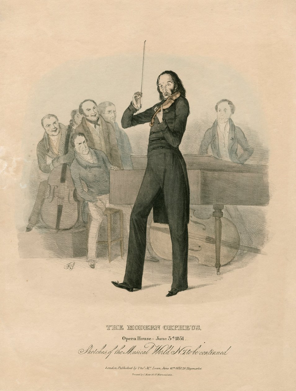 Niccolo Paganini  - 肖像 作者 不明