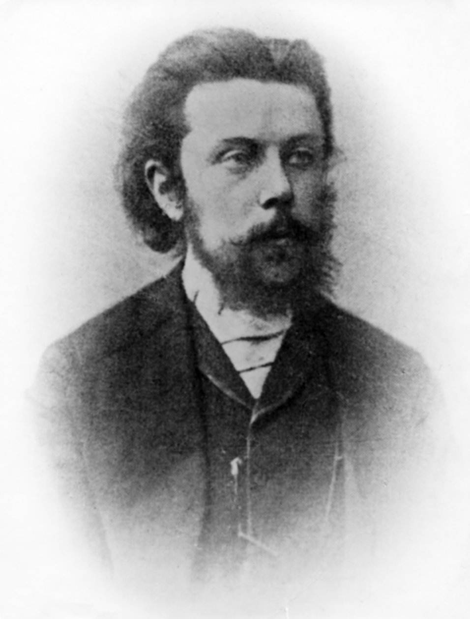 俄罗斯作曲家谦虚穆索尔斯基（1835-1881）。 作者 不明