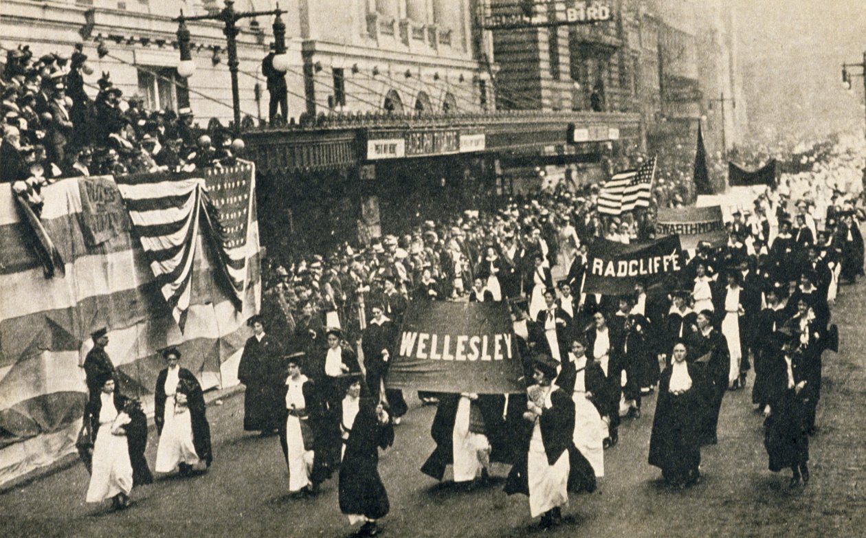 Suffragette游行，1910年在纽约Adelphi剧院外 作者 美国摄影师
