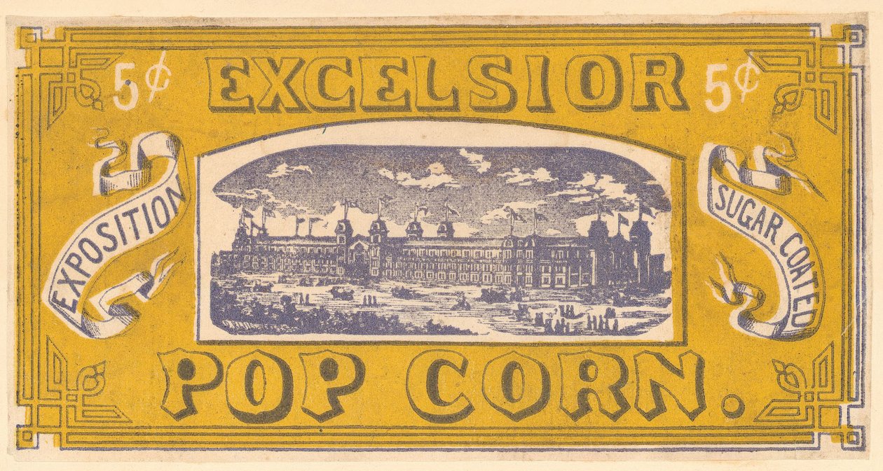 Excelsior Popcorn tradecard，Centennial Exhibition，Philadelphia，1876 作者 美国学校