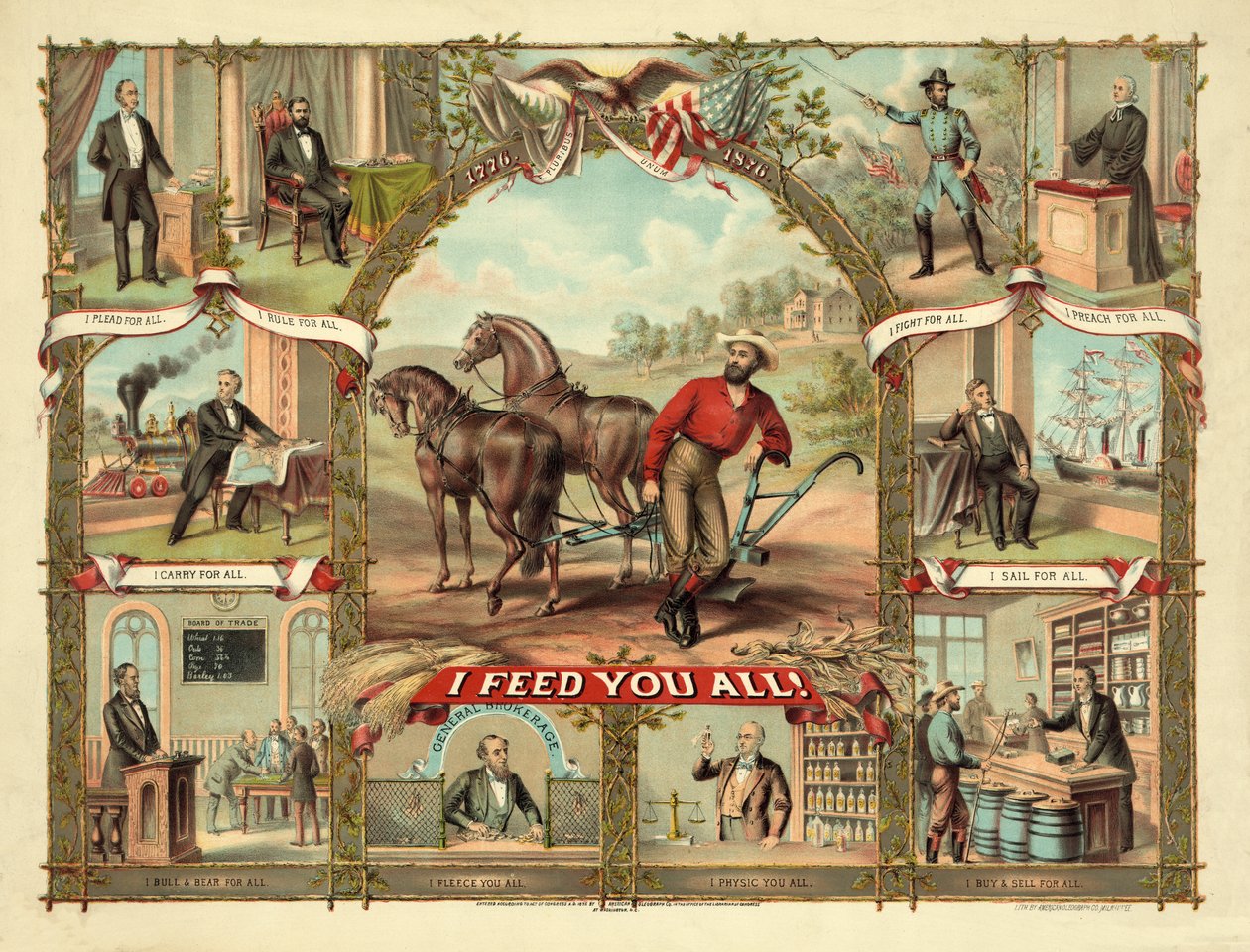 I Feed You All！，发表于1875年 作者 美国学校