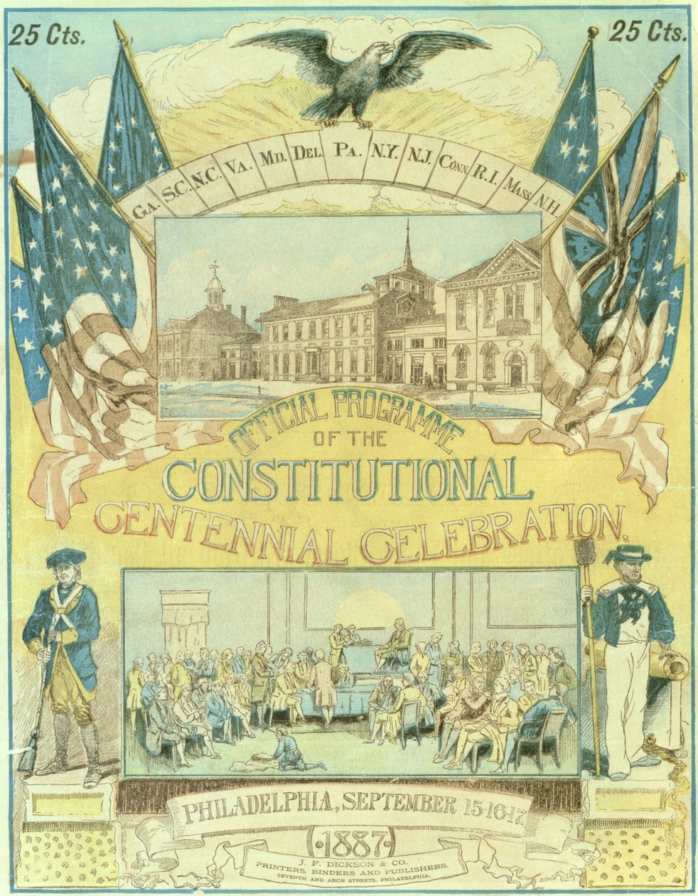 1887年11月举行的宪法百年庆典官方计划 作者 美国学校