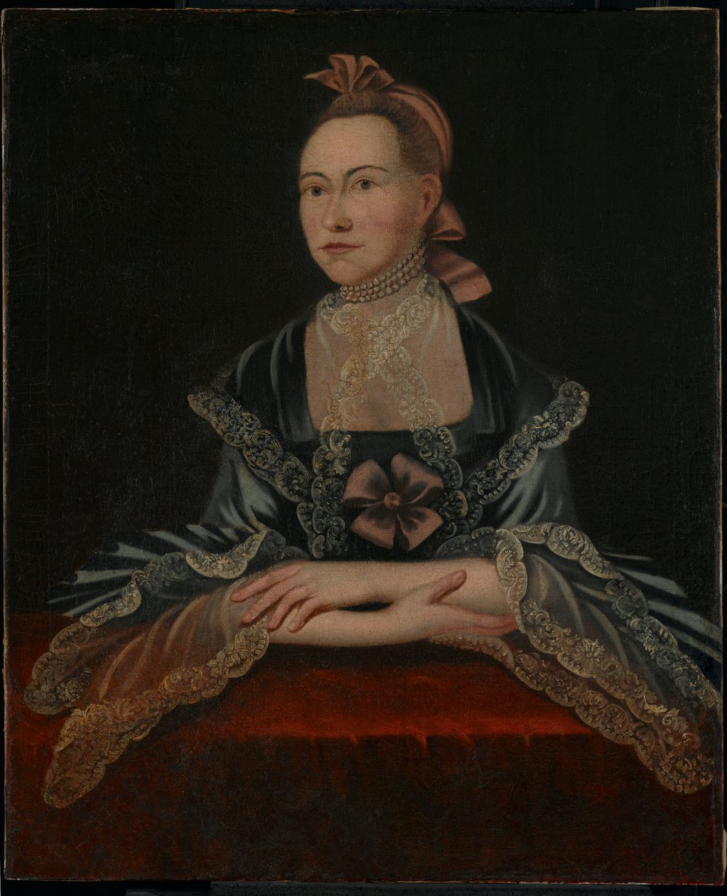 一个女人的肖像，c.1765 作者 美国学校