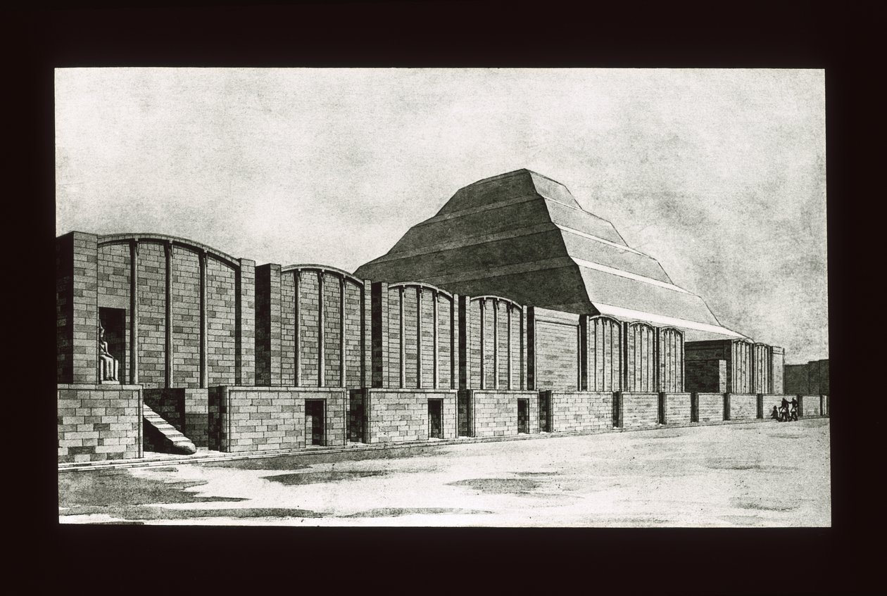 步金字塔和教堂，Sakkara，第3王朝 作者 美国学校