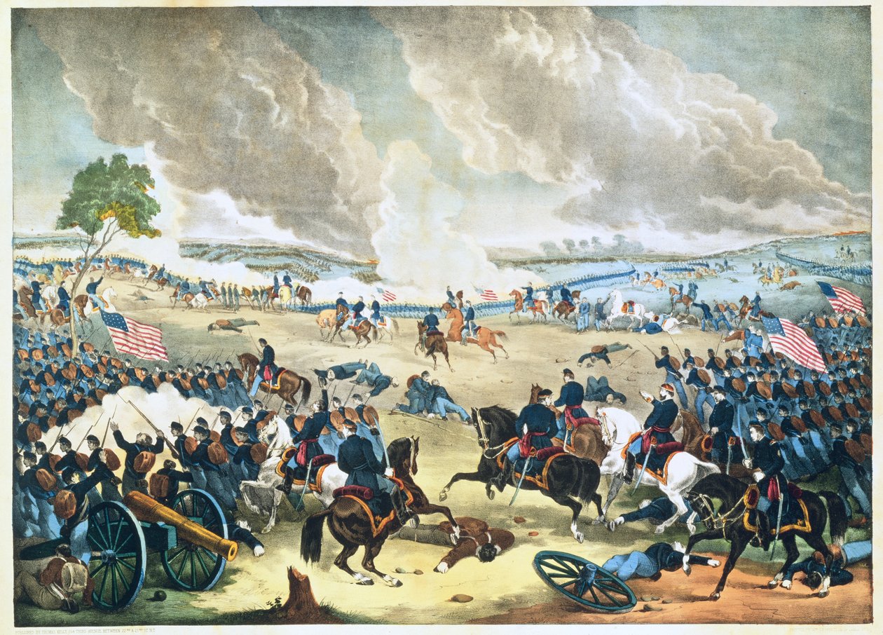 葛底斯堡战役，c.1863 作者 美国学校