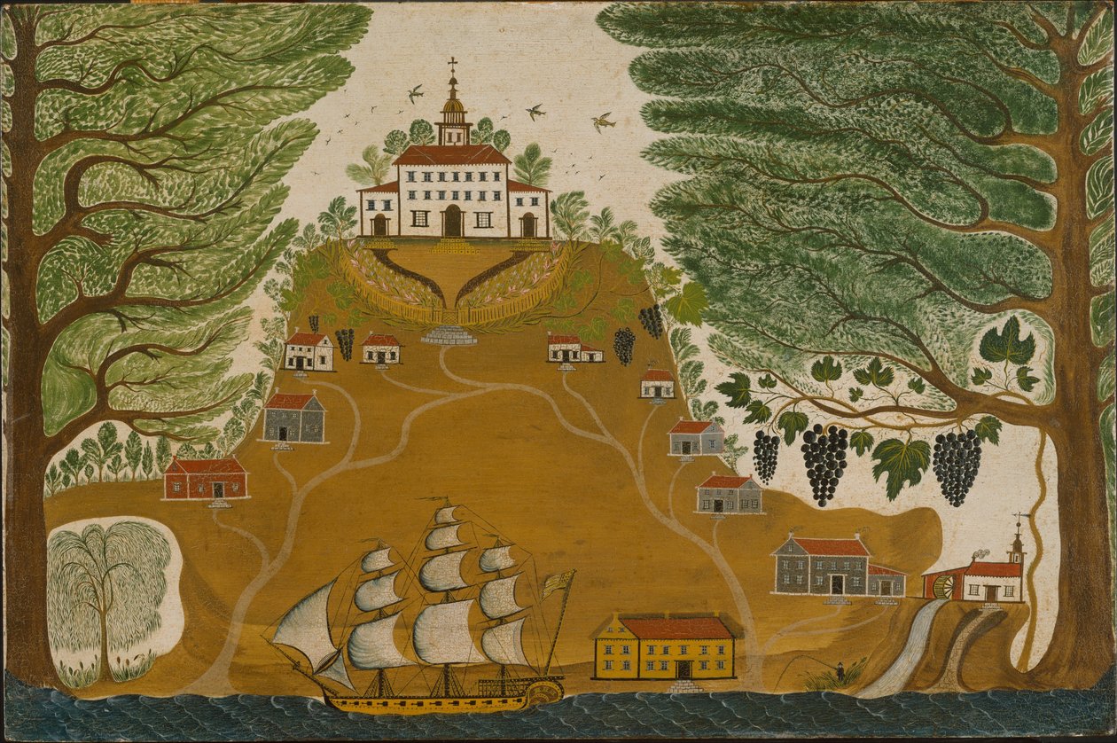 种植园，1825年 作者 美国学校