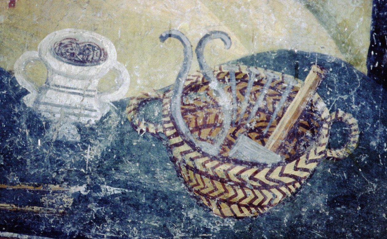 静物，来自哀悼的细节，c.1164（见147466） 作者 拜占庭学派