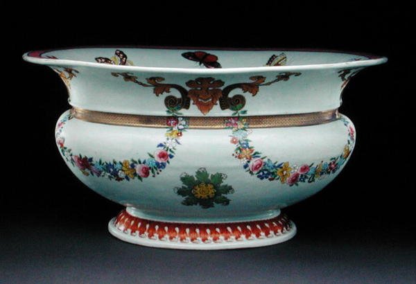 盆地涂有Cornelis Pronk（1691-1759）c.1730（瓷器）的设计（蓄水池见206563） 作者 中文学校