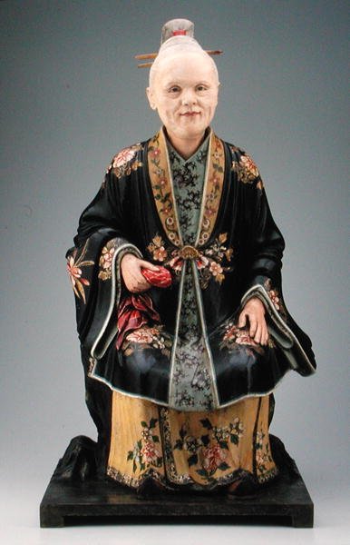 干隆时期的女人图，1780（多彩石膏）（另见207202,241400和241401） 作者 中文学校