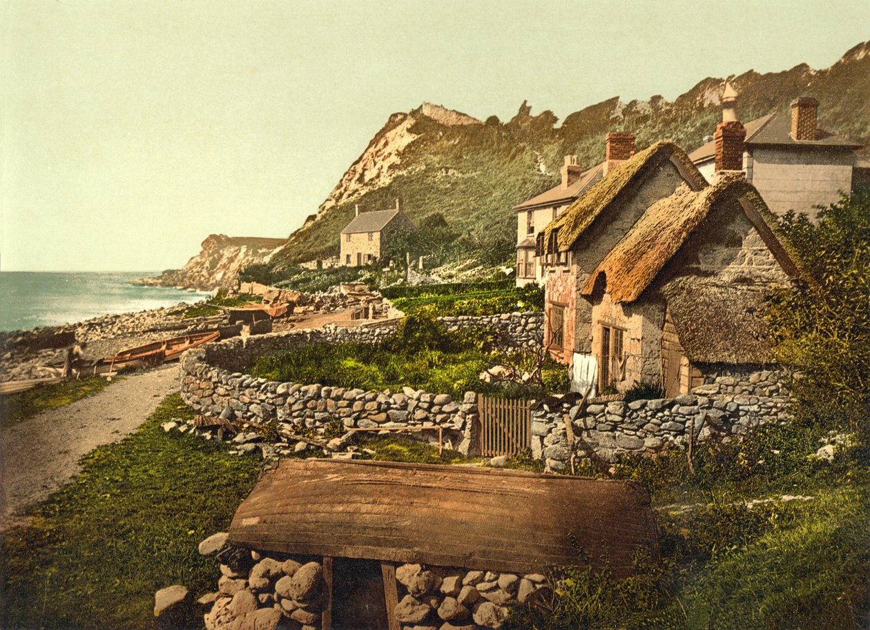 Cliffs，Shanklin，IOW，pub。 c.1890  -  1900（彩色石版画） 作者 英国摄影师