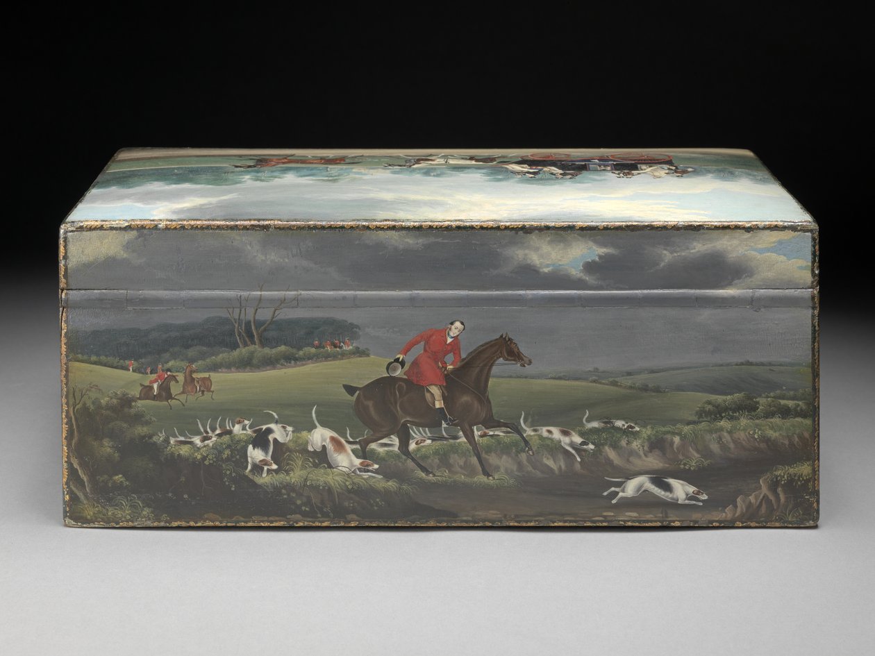 雪茄盒涂有Taglioni Prints的场景，c.1840（果树上的油）（前视图见285535） 作者 英语学校