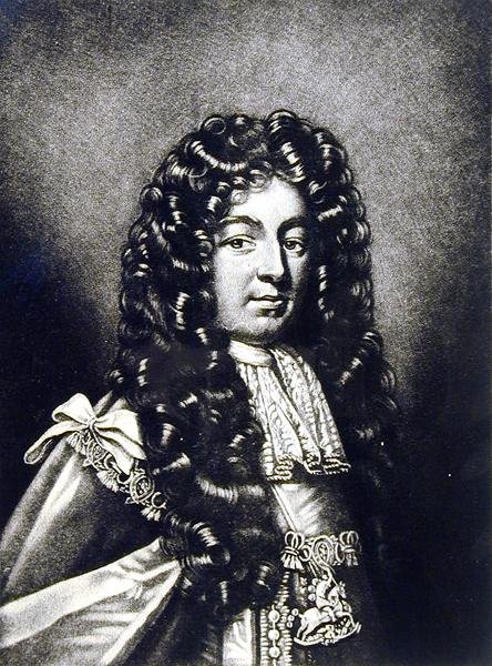Charles Seymour（1662-1748）萨默塞特公爵，英国历史上杰出人物肖像的插图，由Robert Dunkarton（1744-c.1817）（mezzotint）刻。 作者 英语学校