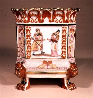 中国风格的花架，由John Davenport设计，1820年（陶瓷） 作者 英语学校
