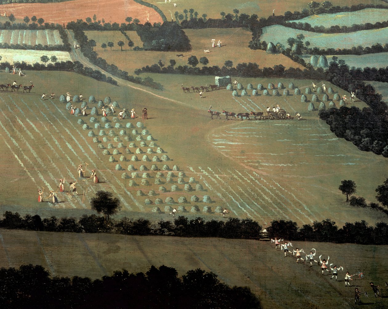 Country Round Dixton Manor，1725（18102的细节） 作者 英语学校