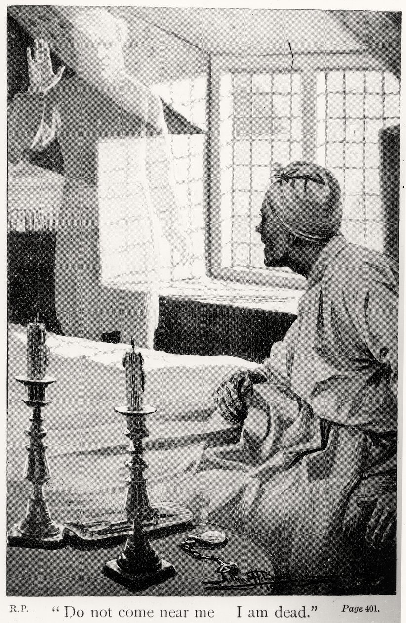 不要靠近我，我死了，查尔斯狄更斯的圣诞颂歌插图（1812-70） 作者 英语学校