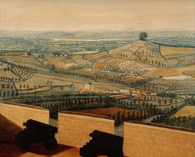 从Rodborough堡看到的广阔景观，c.1764（细节65821） 作者 英语学校