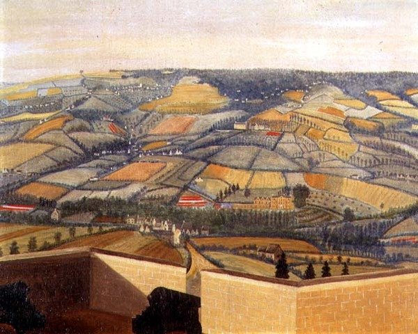 从Rodborough堡看到的广阔景观，c.1764（细节65821） 作者 英语学校