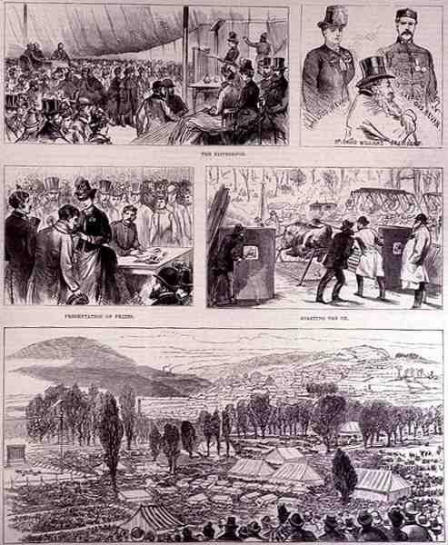 复活节星期一在Monmouthshire的Pontypool的Jubilee Festival：The Eisteddfod，来自伦敦新闻画报，1887年4月16日 作者 英语学校
