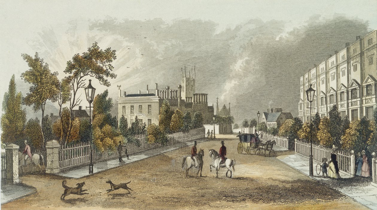 Lansdown Terrace，Cheltenham，由D. Eichbaum雕刻，1840年 作者 英语学校