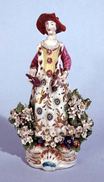 来自四大洲系列的美国龙顿厅图，c.1758（瓷器） 作者 英语学校