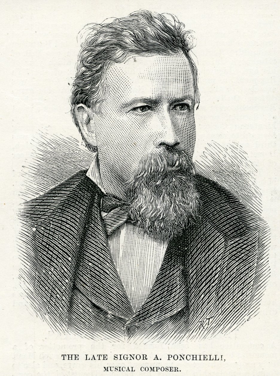 Amilcare Ponchielli的肖像，1886年 作者 英语学校