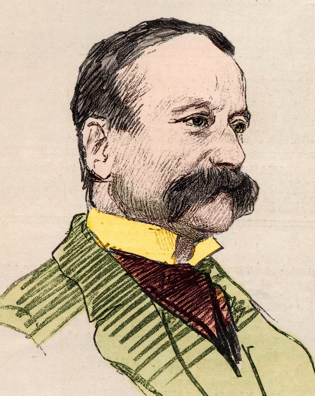 Arrigo（Enrico）Boito（1842-1918）的肖像，意大利诗人，记者，小说家和作曲家。 作者 英语学校