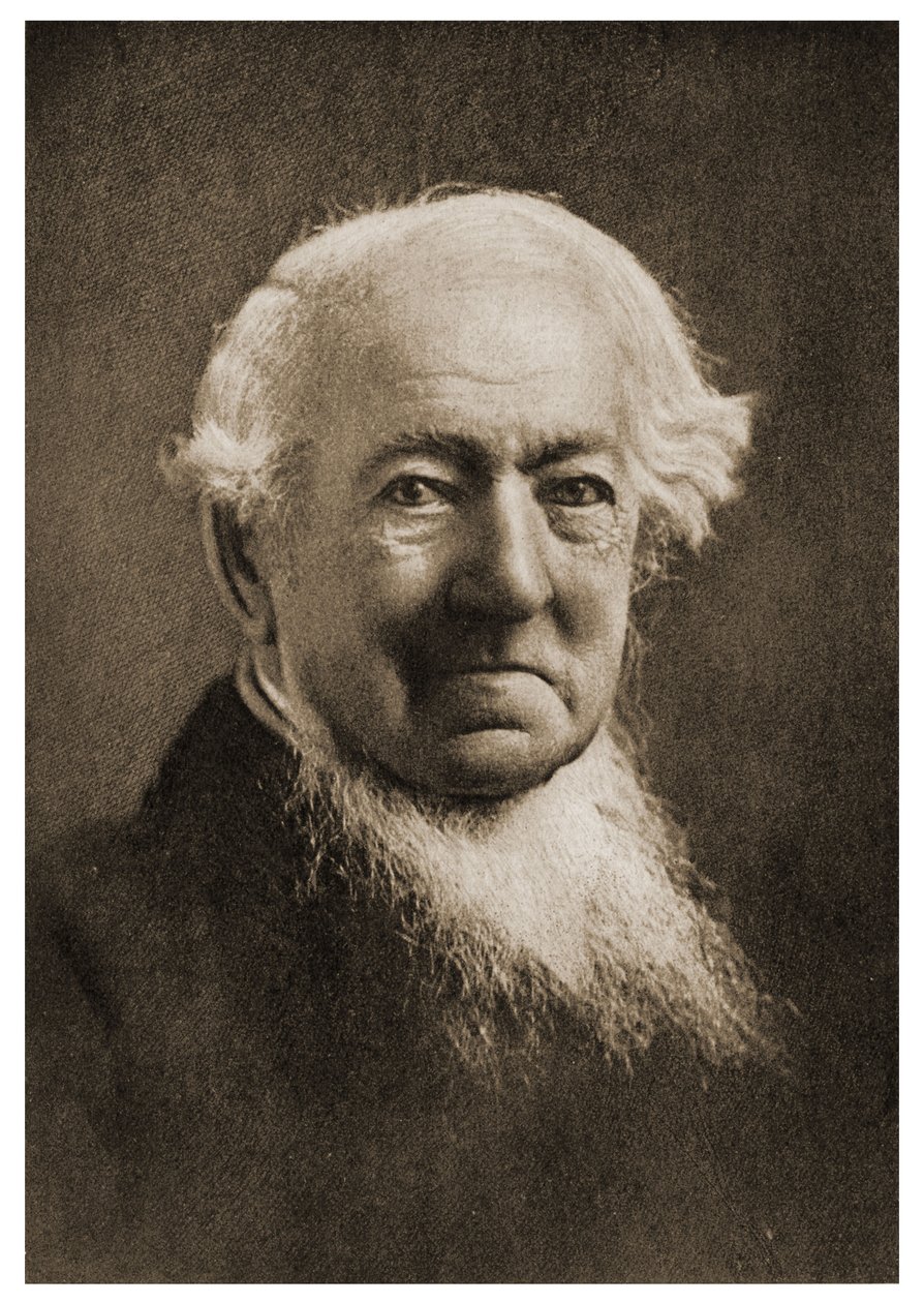 佳能乔治罗林森的肖像，（1812-1902）。 作者 英语学校
