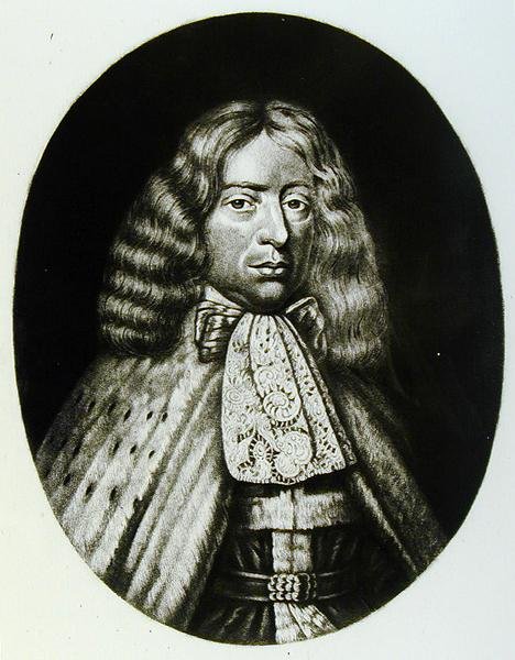 伯克利伯爵（1628-98）的肖像，由Richard Earlom（1743-1822）和Charles Turner（c.1773-1857）雕刻，来自英国历史上的杰出人物（mezzotint） 作者 英语学校