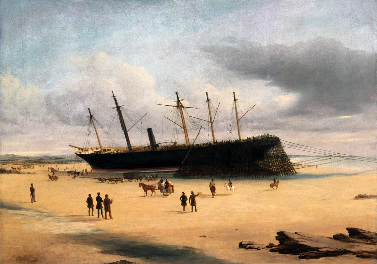SS英国岸上在爱丁堡邓德拉姆湾，1846年 作者 英语学校