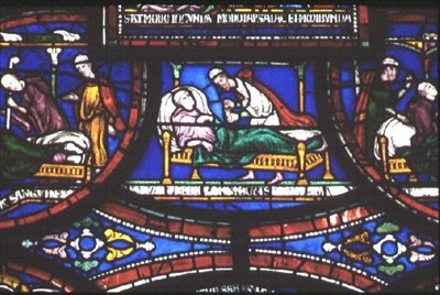 圣托马斯生活的场景a Becket，Trinity Chapel Windows，c.1220 作者 英语学校