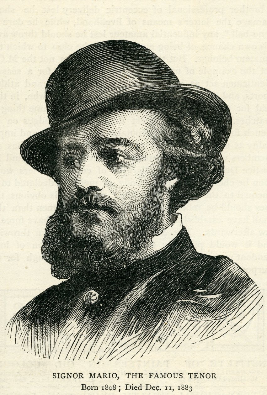 Signor Mario（1808-1883），图为插图，1883年12月22日 作者 英语学校