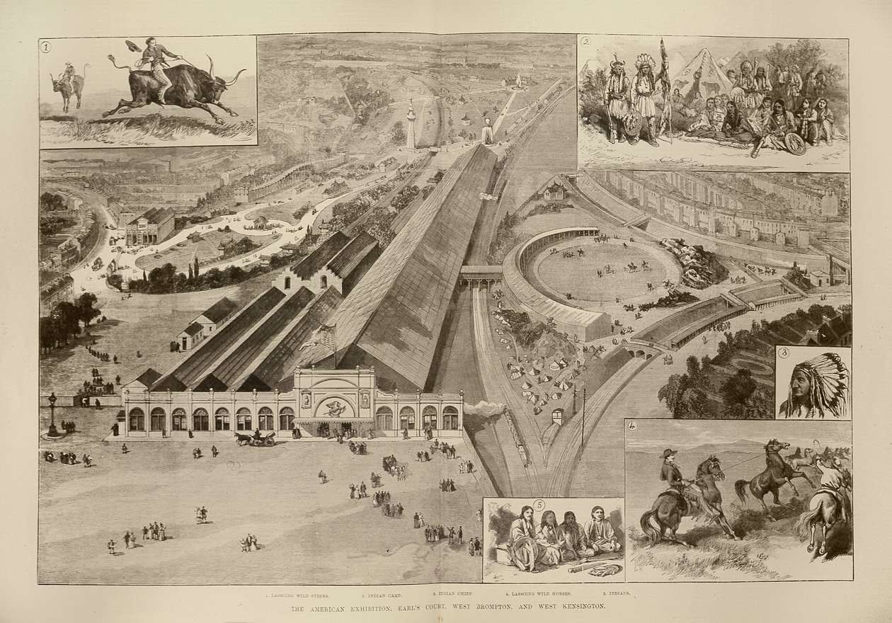 美国展览，Earls Court，West Brompton和West Kensington，来自The Illustrated London News，1887年4月16日 作者 英语学校