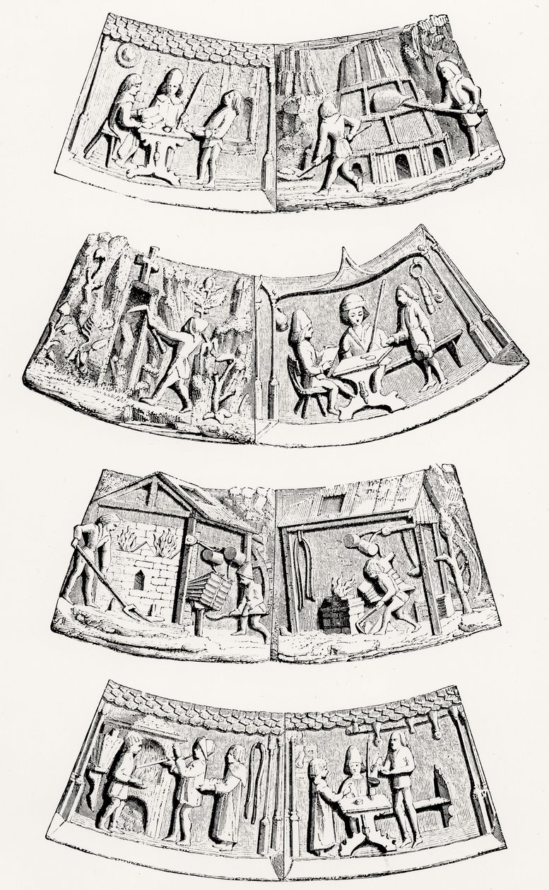 贵金属铸造厂，根特金史密斯高级成员的仪式项目中的作品，中世纪和文艺复兴时期的科学和文学插图，写作 作者 英语学校