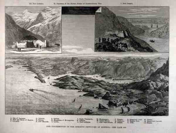 奥地利亚得里亚海省的起义，来自伦敦新闻画报，1882年4月1日 作者 英语学校