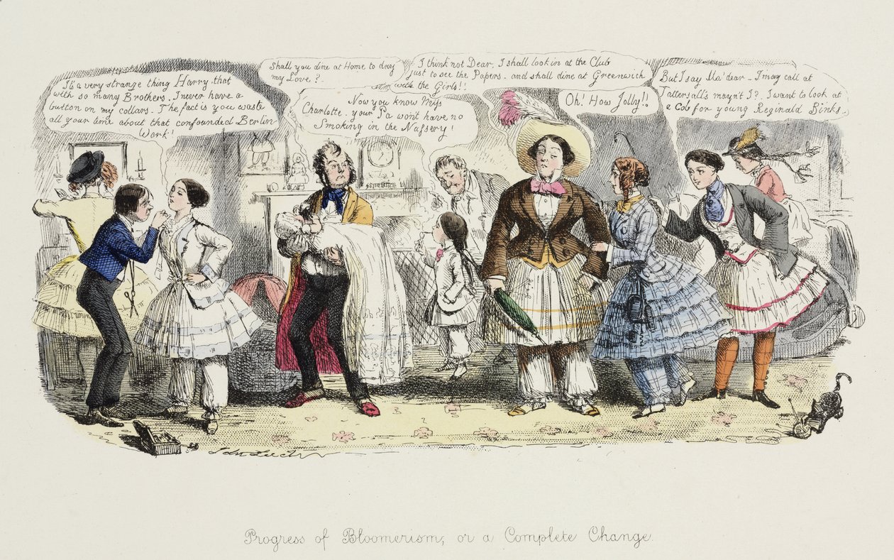1852年Punch的Bloomerism或完全变化的进展 作者 英语学校
