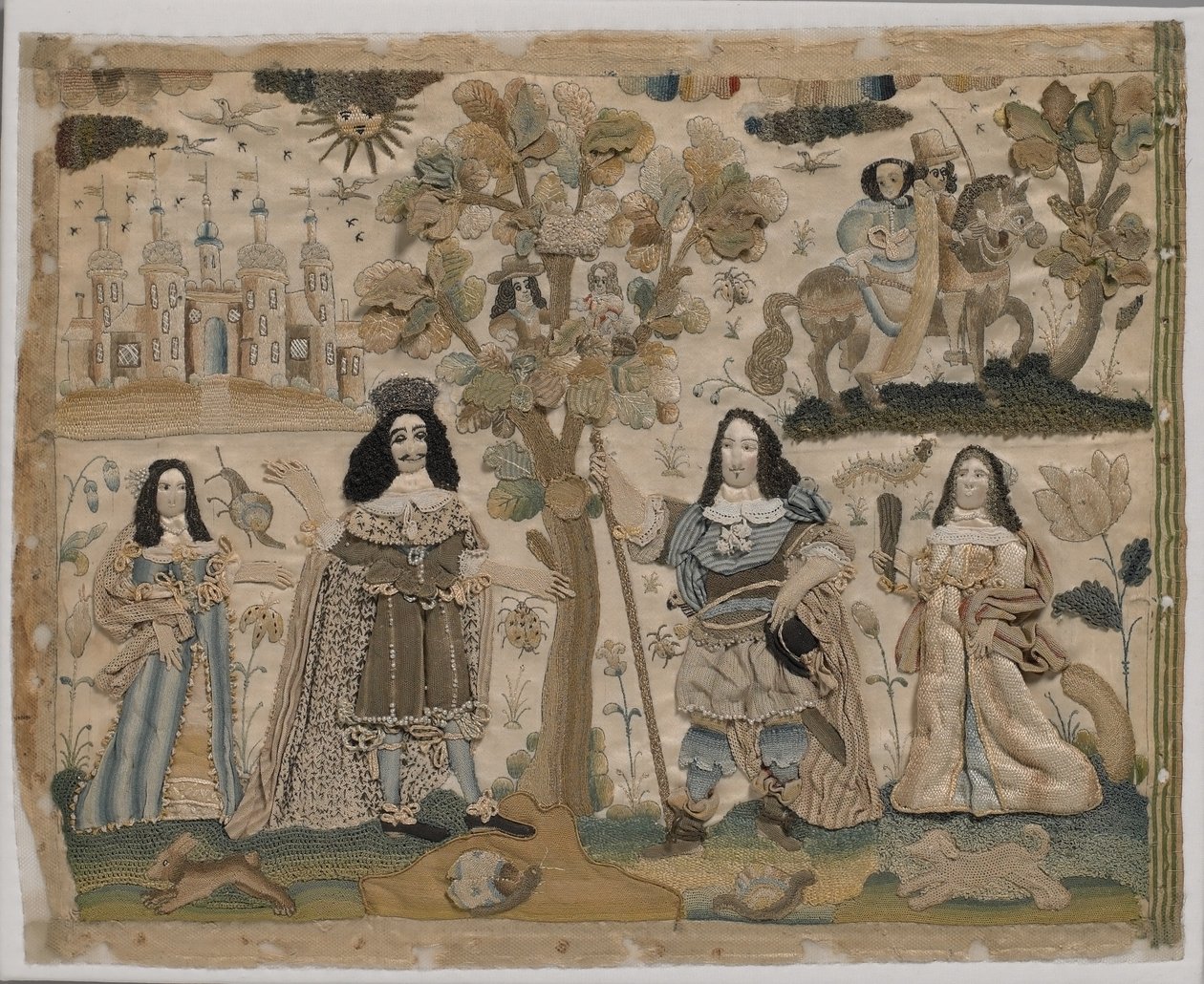 查理二世国王的复辟，1665年（丝绸刺绣） 作者 英语学校