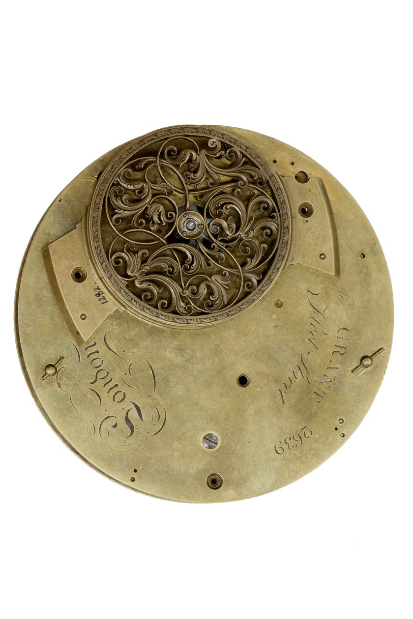 Cumming Clock的背板，1767（金属） 作者 英语学校