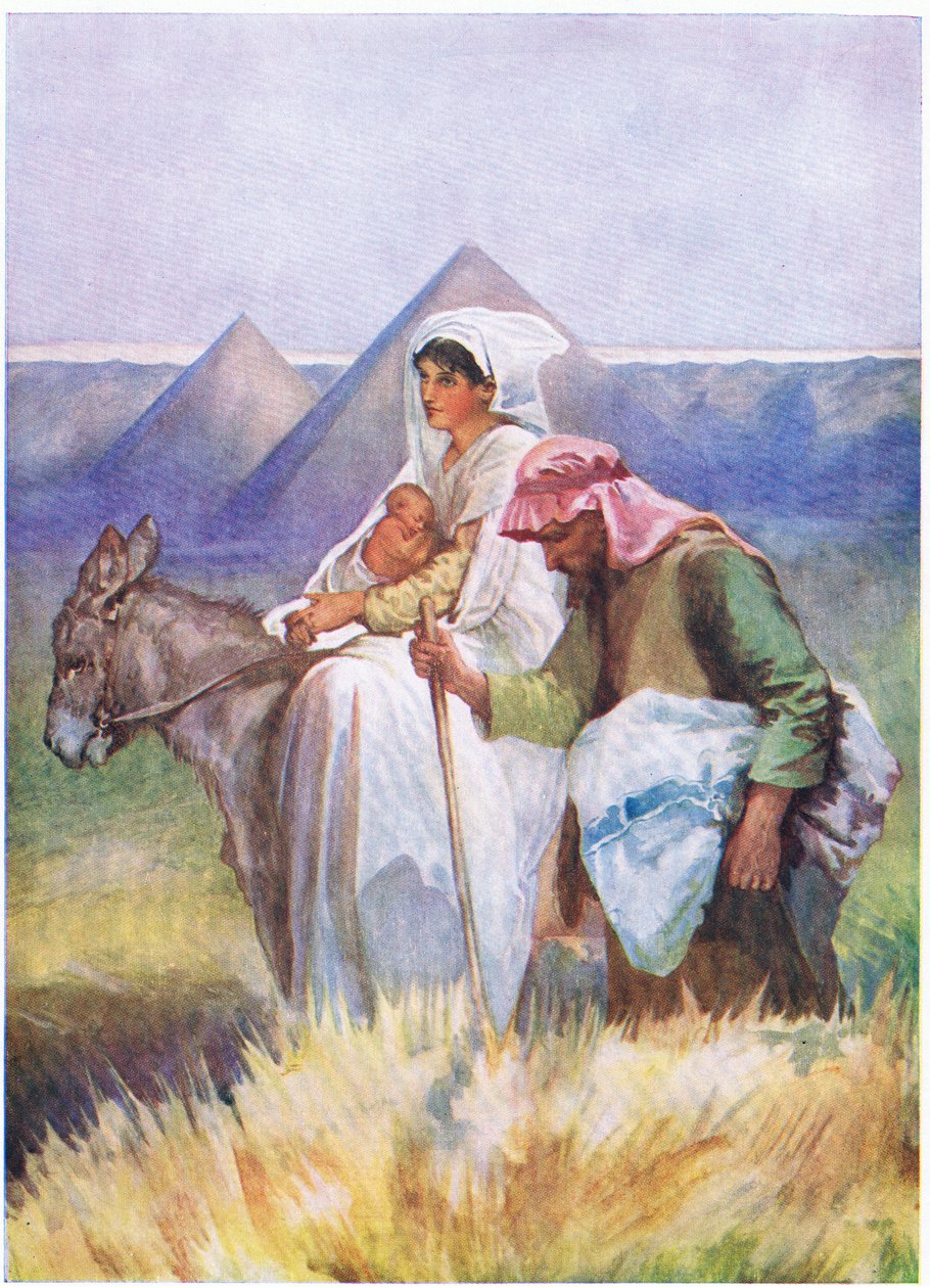 从托马斯·尼尔森（Thomas Nelson）出版的“圣经”（The Picture Picture Book）出版的埃及航班，1950年 作者 英语学校